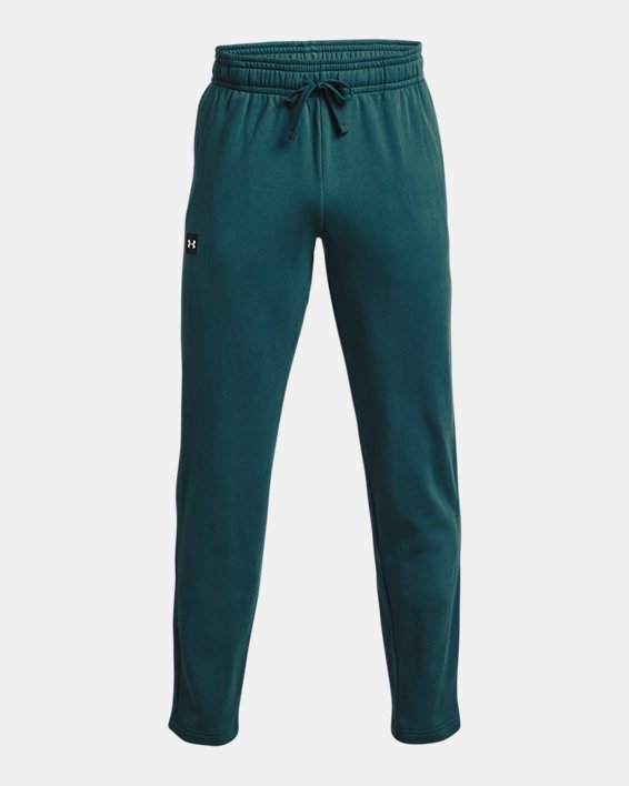 Men's UA Rival Fleece Pants, Green, pdpMainDesktop image number 4